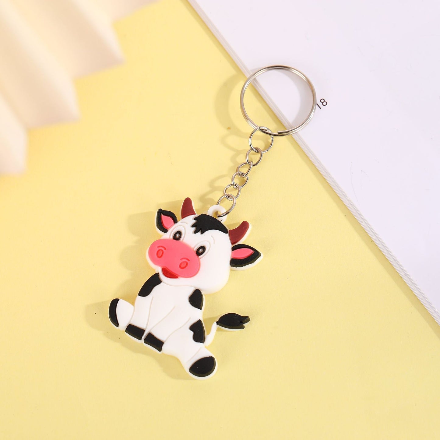 New PVC Soft Rubber Small Gift Cartoon Animal Keychain