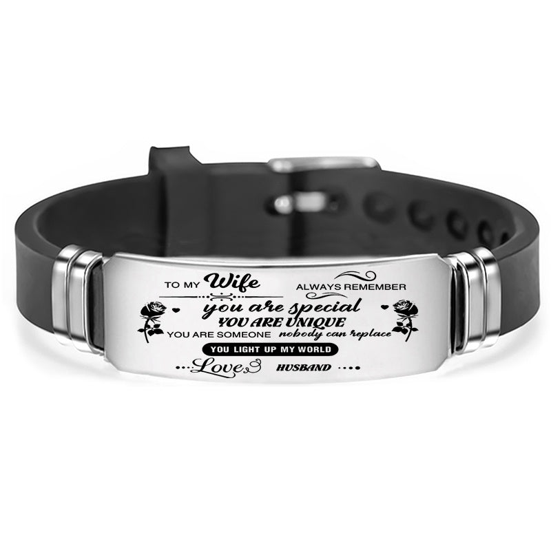 To My Son Daughter Mom Wife Girlfriend Bracelet Wristband