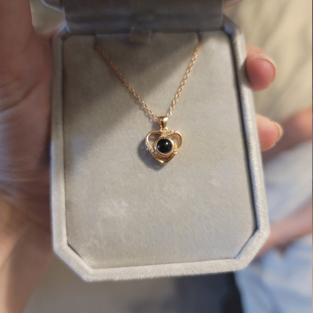 Romantic Photo Projection Heart Necklace