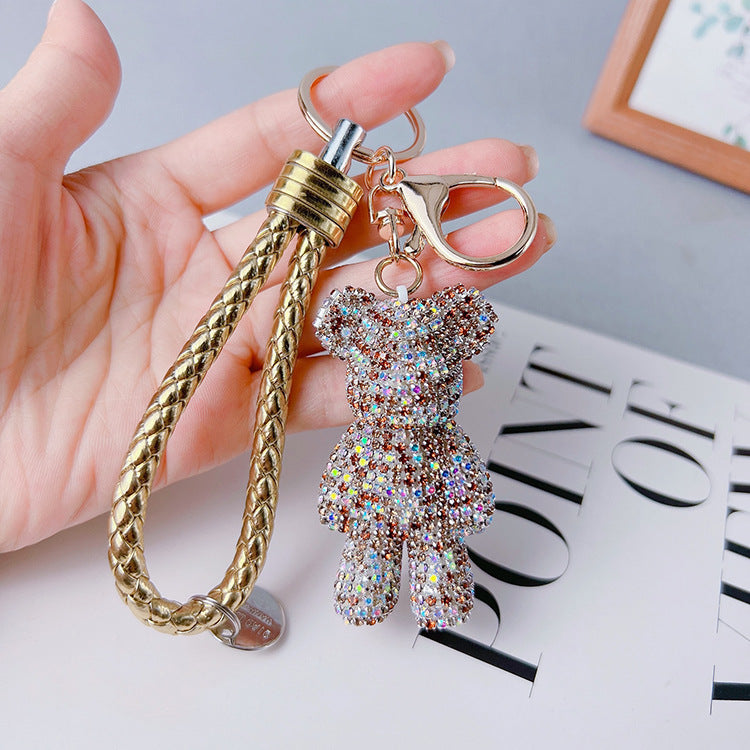 Creative Diamond Cartoon Bear Keychain