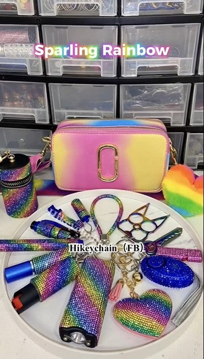 Colorful Rainbow New Keychain Set