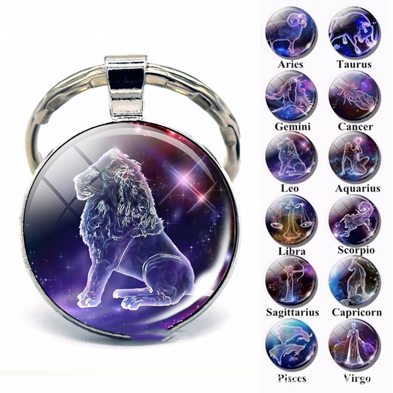 Twelve Constellation Keychain Birthday Gift