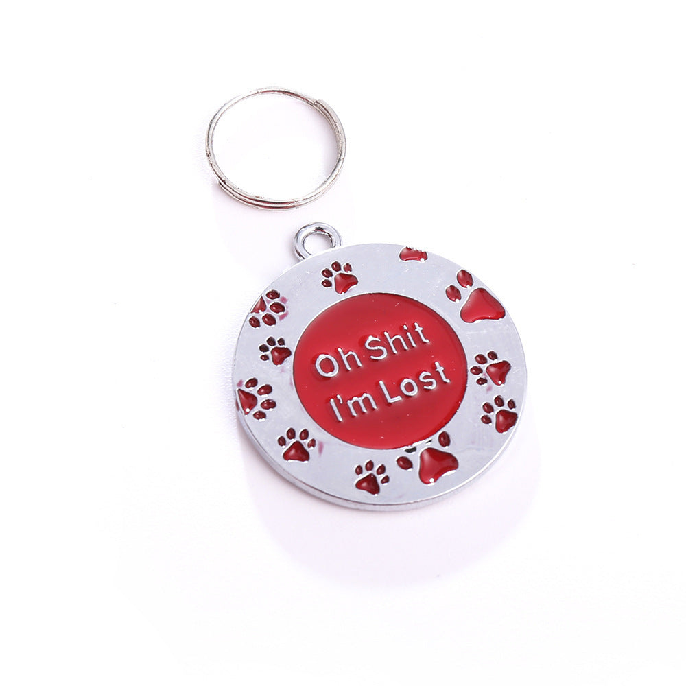 Pet Accessories Pendant Zinc Alloy Anti Loss Lettering