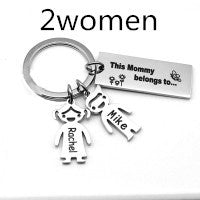 Stainless Steel Boy and Girl Keychain