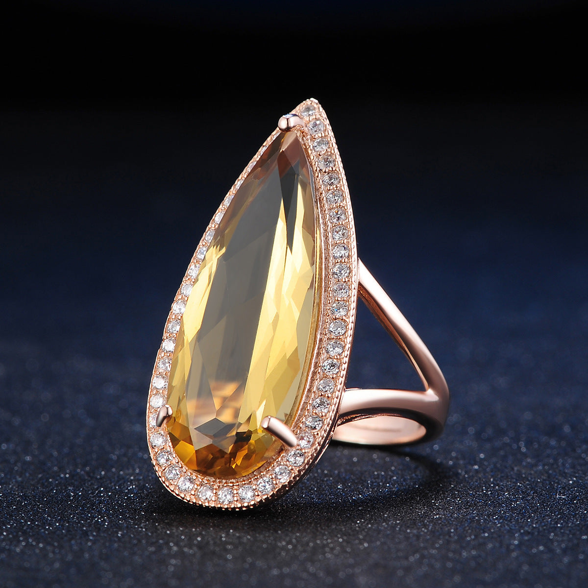 925 Sterling Silver Pear Shape Citrine Jewelry