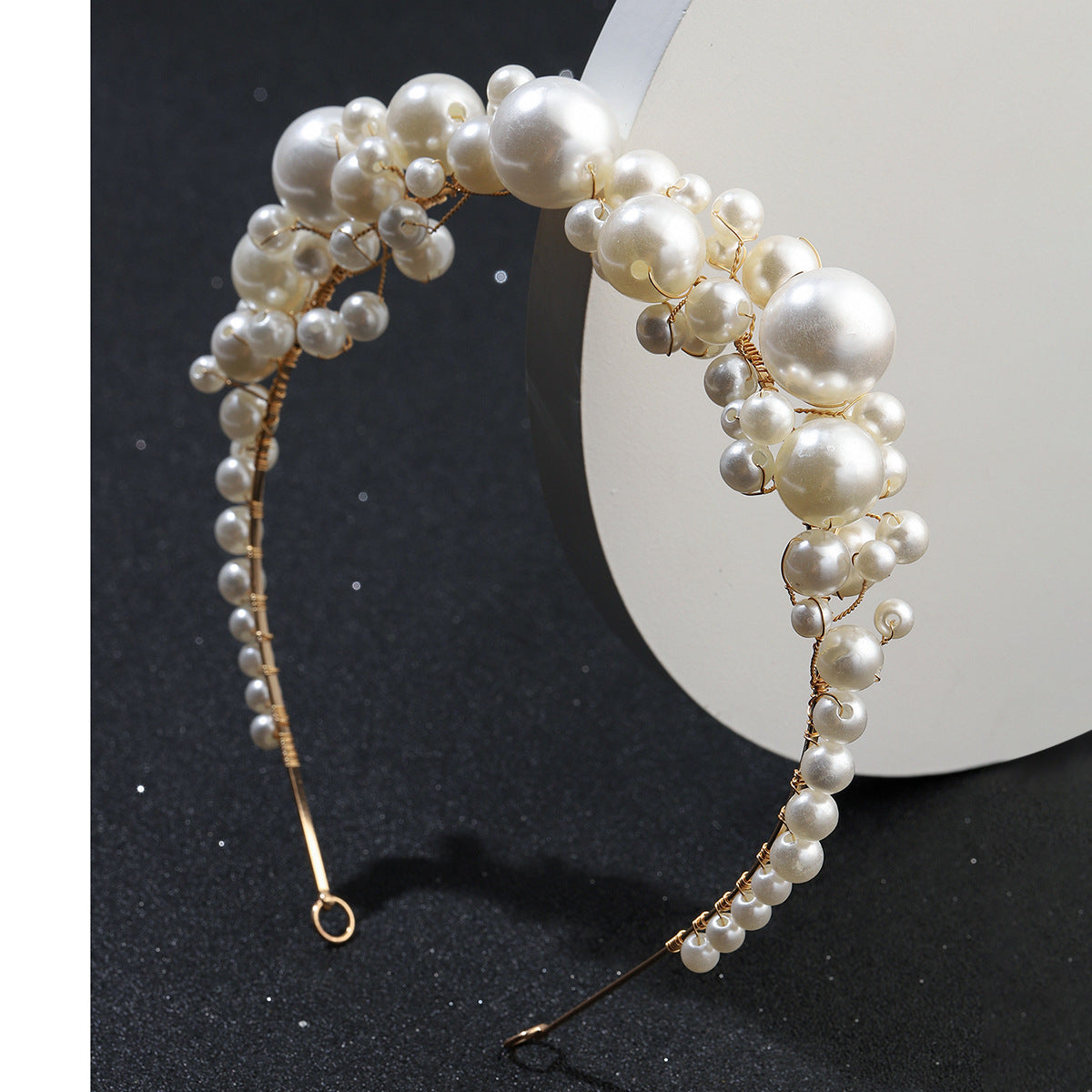 Retro Bridal Headdress Simple Pearl Headband