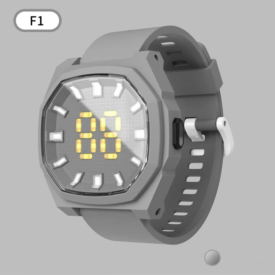 LED Electronic F1 Square 3D Digital Sports Kids Watch