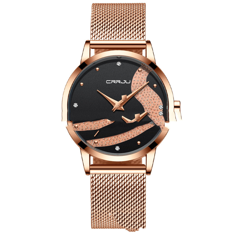 Simple Personality Couple Mesh Belt Genuine Watch