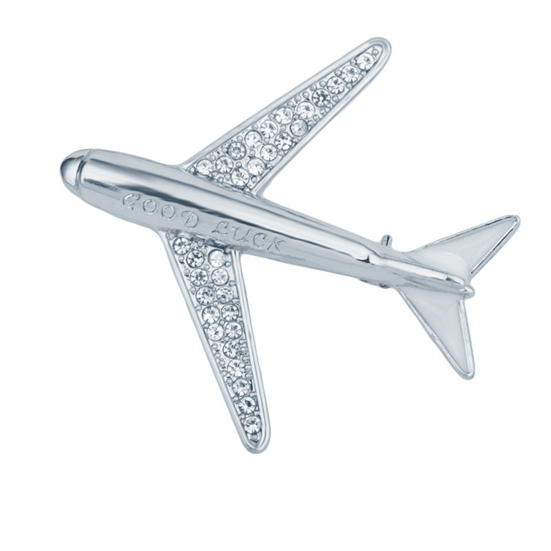 Men's Fashion Simple Geometric Airplane Brooch