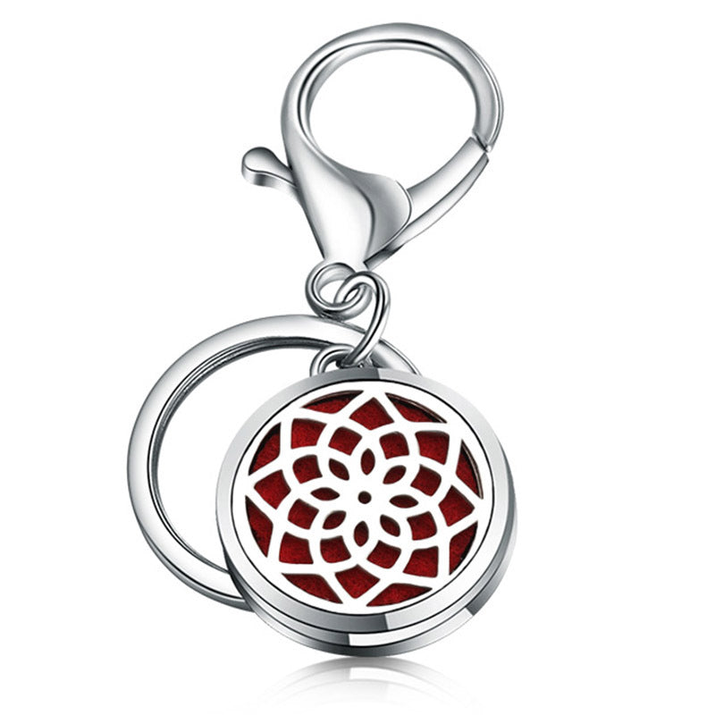 Perfume Key Chain Stainless Steel Essential Oil Diffuser