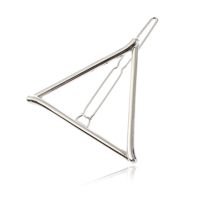 Geometric Triangle Metal Hair Clip Moon Bangs Clip