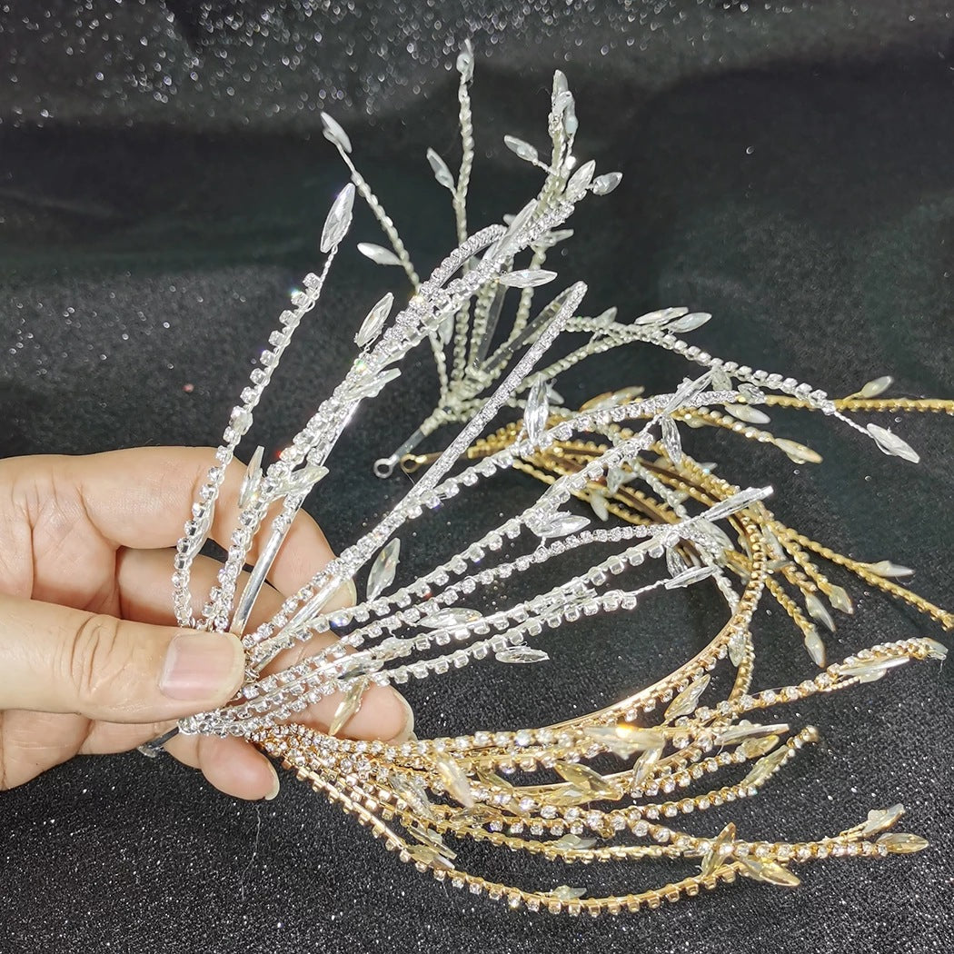 Handmade Diamond Headband Tiara Bridal Crystal Headband