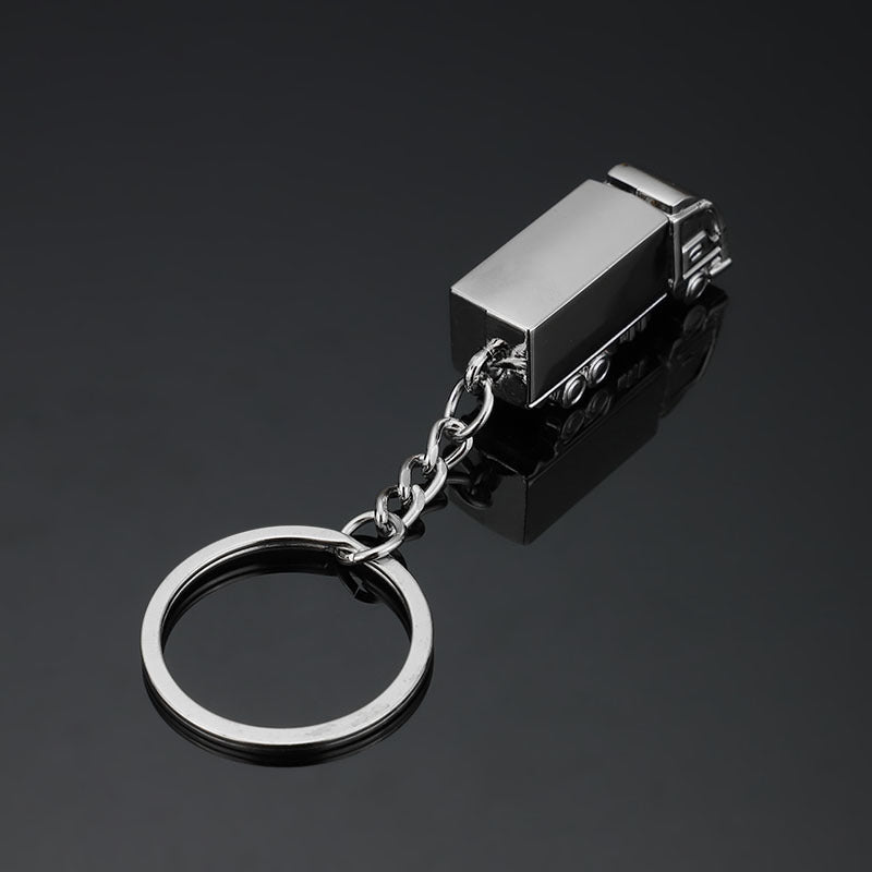 Creative Three-dimensional Truck Model Metal Keychains Car Advertising Pendant Accessories