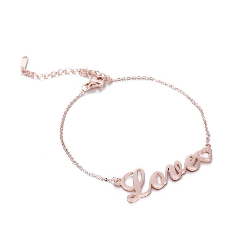 Personalized DIY Custom Name Bracelet Stainless Steel