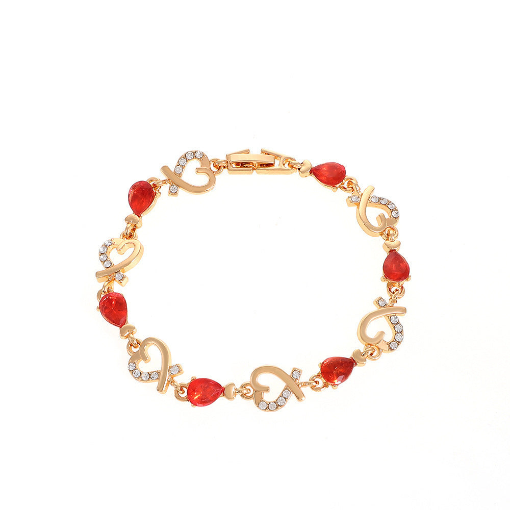 Radiant Heart Hollow Bracelet