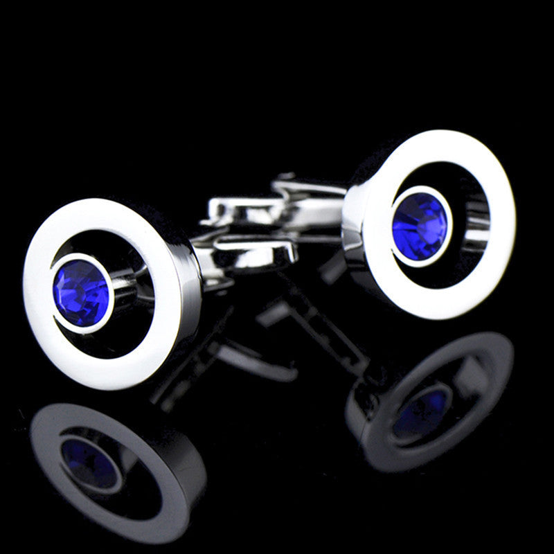 Men's Fashion Zircon Crystal Shirt Cufflinks