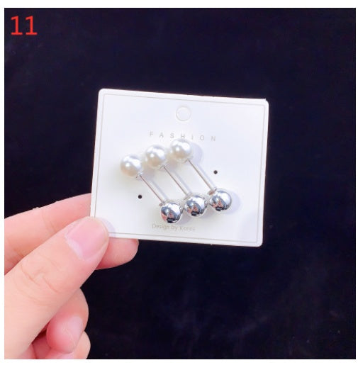 Brooch Pin Overalls Waist Opening Pearl Pin Buckle Clothes Fixed