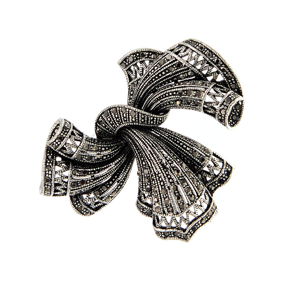 Vintage Bow Alloy Brooch Lady's Suit