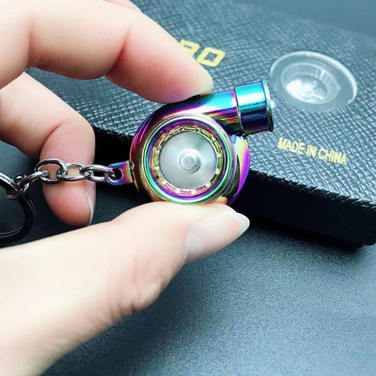 Automotive Turbine Keychain Metal Creative Luminous LED