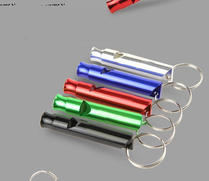 Outdoor Survival Whistle High Frequency Whistle Travel Aluminum Keychain Whistle