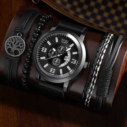 Business Alloy Quartz Watch Suit