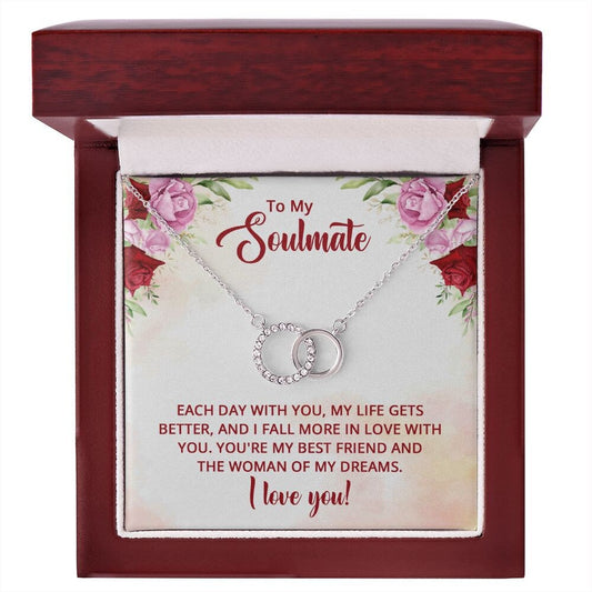 Perfect Pair Necklace With Message Card Gift :  My Dream - Gifts For Valentines, Anniversary, Christmas, Wedding, Birthday, Girlfriend, Wife