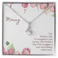 Alluring Beauty Necklace With Message Card : Gifts For Mom - This Mother's Day I'm Snuggled In Your Tummy