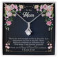 Alluring Beauty Necklace With Message Card : Gifts For Mom - There Are Not Enough Words - Gift For Mother's Day, Birthday