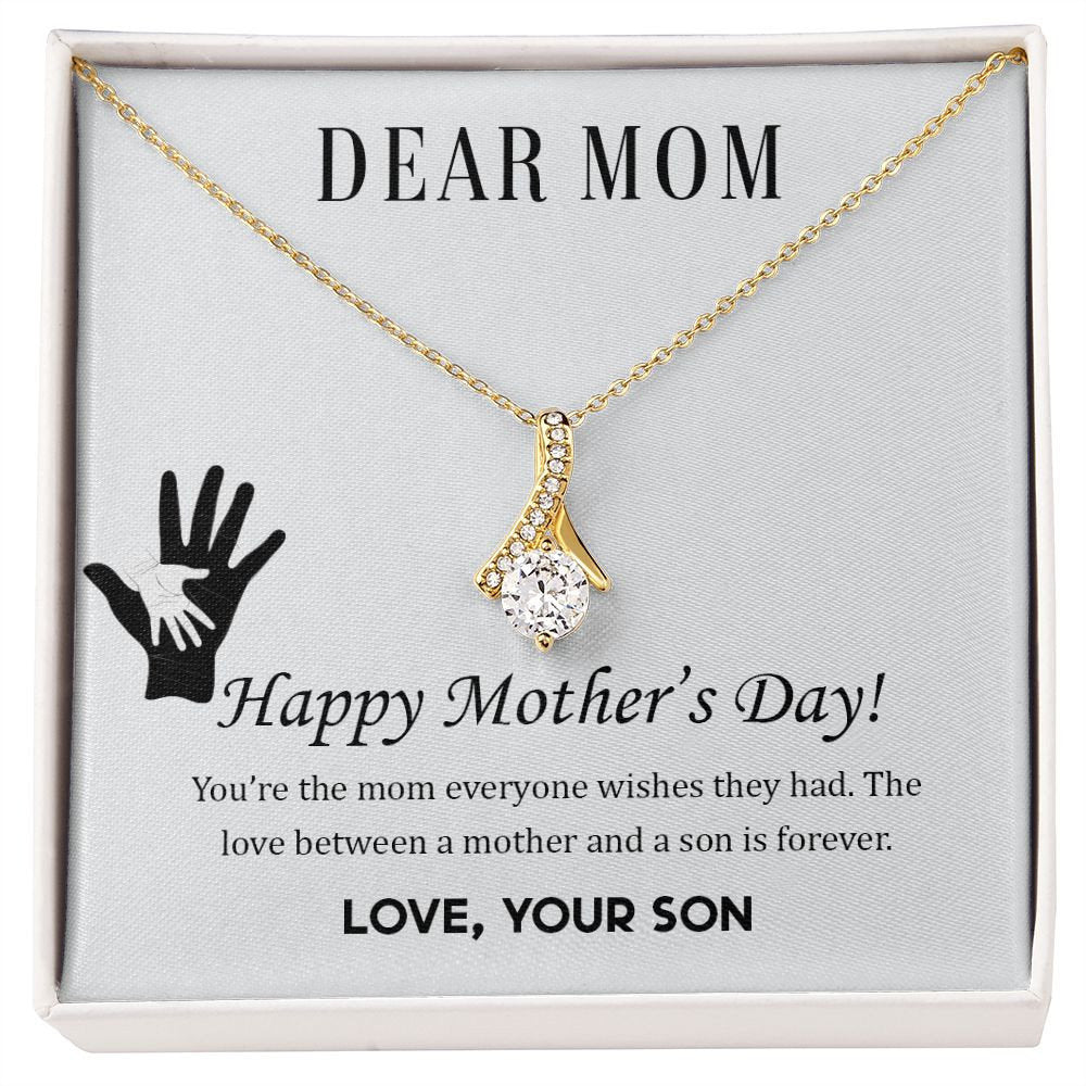 Alluring Beauty Necklace With Message Card : Gifts For Mom - Happy Mother's Day! You're The Mom