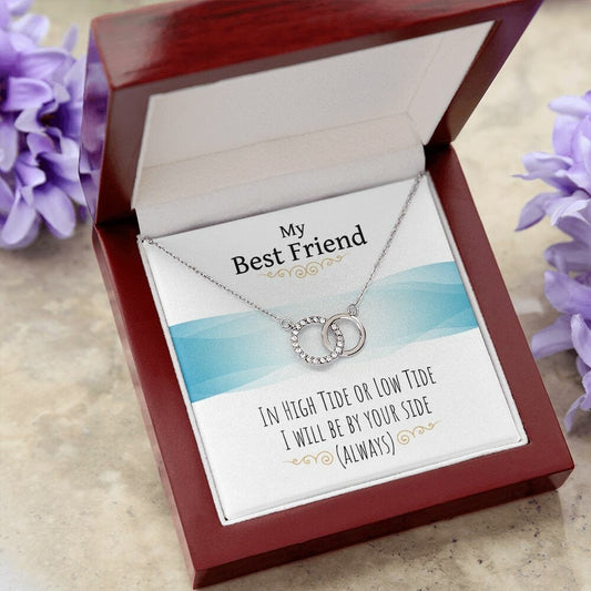 Perfect Pair Necklace With Message Card : Gifts For Friends - I'll Be By Your Side - Gift For Birthday, Graduation