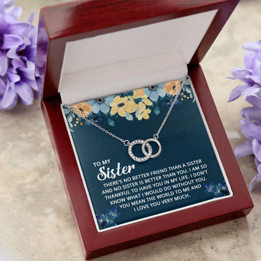 Perfect Pair Necklace With Message Card : Gifts For Sister - I Don't Know What I Would Do Without You - Gift For Birthday, Graduation