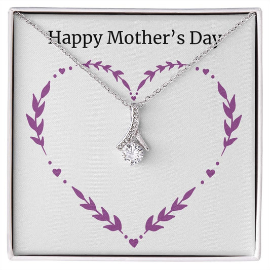 Alluring Beauty Necklace With Message Card : Gifts For Mom - Happy Mother's Day - Gift For Mother's Day