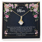 Alluring Beauty Necklace With Message Card : Gifts For Mom - There Are Not Enough Words - Gift For Mother's Day, Birthday