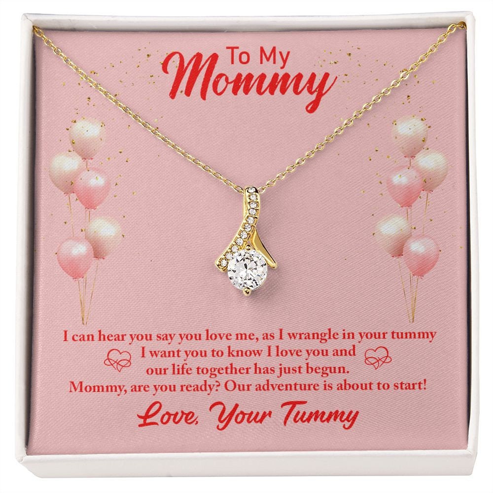 Alluring Beauty Necklace With Message Card : Gifts For Mom - I Can Hear You - Gift For Mother's Day, Birthday