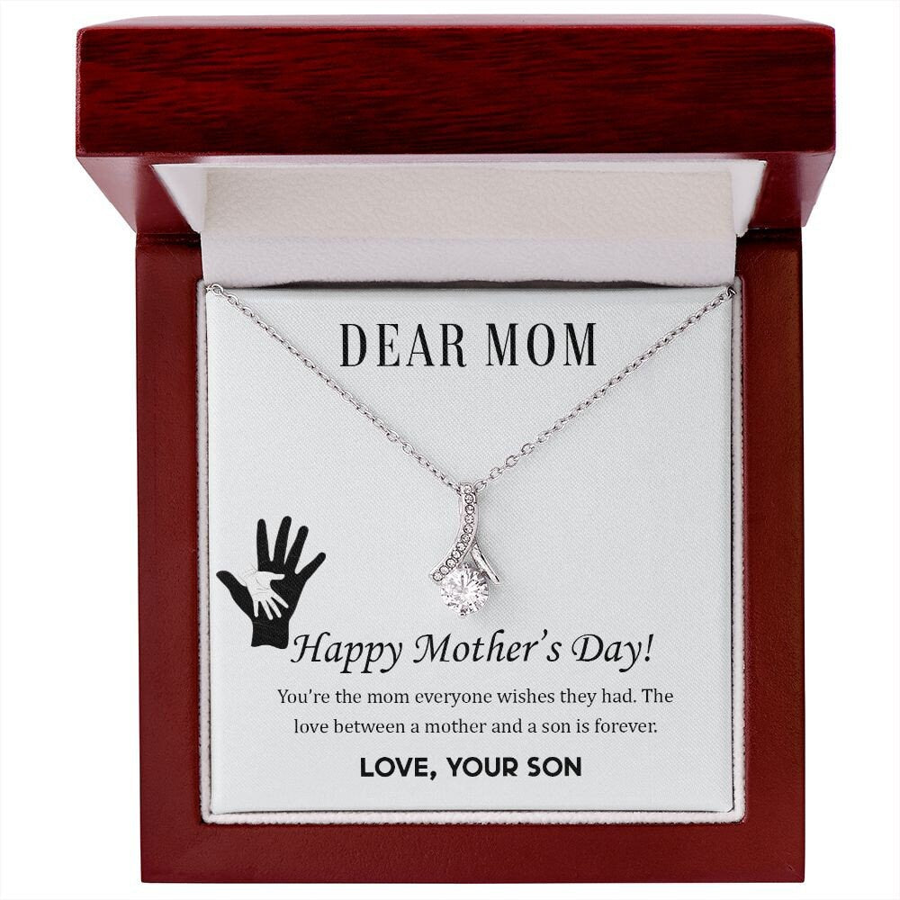 Alluring Beauty Necklace With Message Card : Gifts For Mom - Happy Mother's Day! You're The Mom