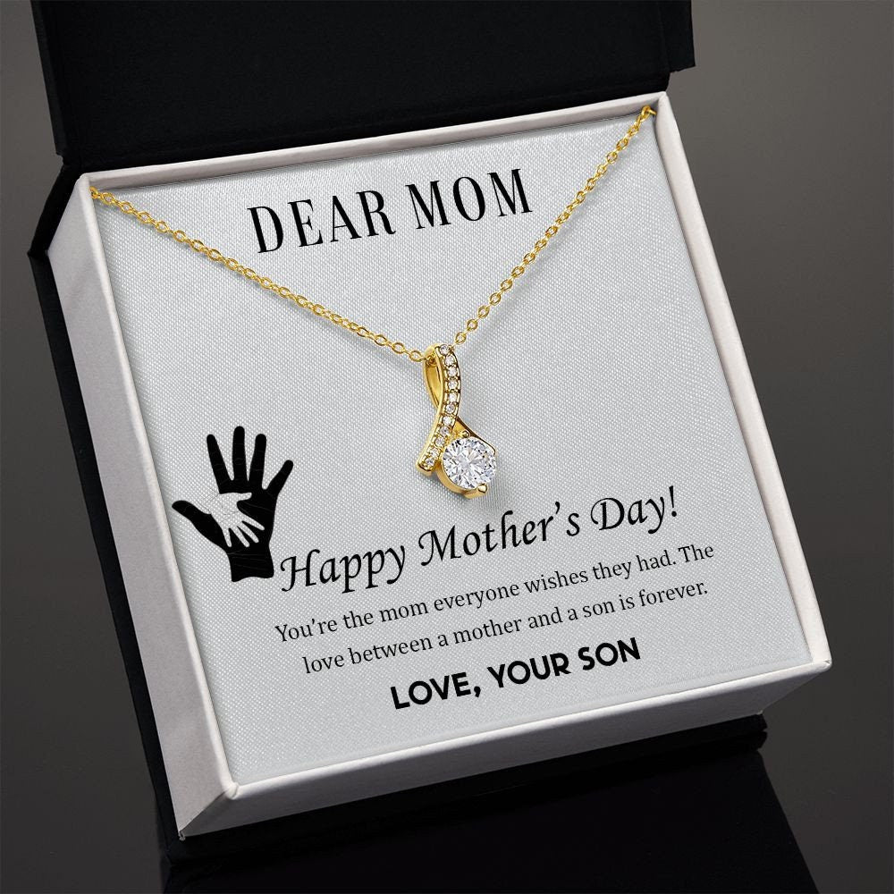 Alluring Beauty Necklace With Message Card : Gifts For Mom - Happy Mother's Day! You're The Mom