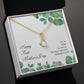 Alluring Beauty Necklace With Message Card : Gifts For Mom - Happy First Mother's Day