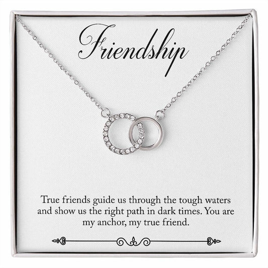 Perfect Pair Necklace With Message Card : Gifts For Friends - You Are My Anchor, My True Friend - Gift For Birthday, Graduation