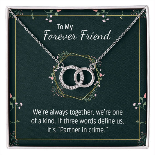 Perfect Pair Necklace With Message Card : Gifts For Friends - To My Forever Friend - We're Always Together - Gift For Birthday, Graduation